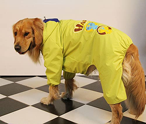 Großer Hunde-Regenmantel mit Kapuze und Kragenloch, wasserdichter Hundemantel, regenfeste Jacke für mittelgroße und große Hunde, Golden Retriever, Border Collie, Alaska von MOTT