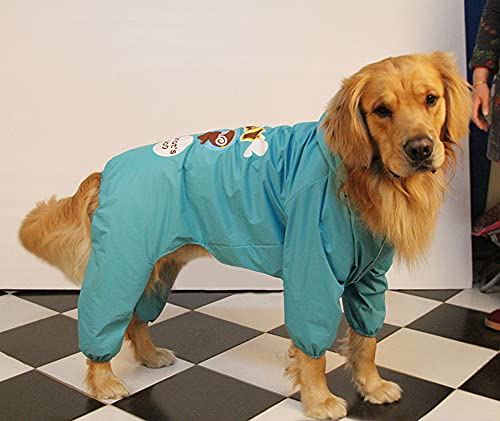 Großer Hunde-Regenmantel mit Kapuze und Kragenloch, wasserdichter Hundemantel, regenfeste Jacke für mittelgroße und große Hunde, Golden Retriever, Border Collie, Alaska von MOTT