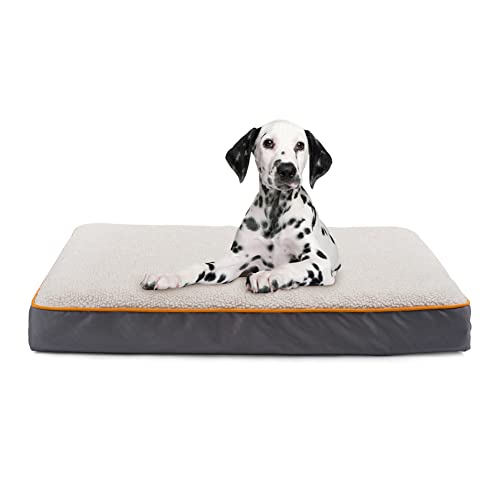 Memory Foam Hundebett Große Hundekissen Hundematratze Orthopädisches Tierbett für Mittlere und Grosse Hunde- Gepolstert Hunde Matte Waschbar Hundesofa mit Abnehmbarer Bezug von MOTT