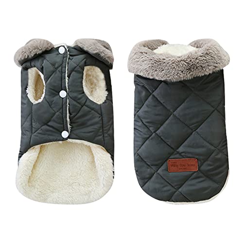 Hundemantel Winter,Hundemantel für Hunde,Wasserdichter Hundemantel,Warm Hunde Winterjacke,Weicher Fleece Hundemantel,Weste Hundewintermantel für kleine Hunde und Katzen(XXL,Dunkelgrün) von MOTTDAM