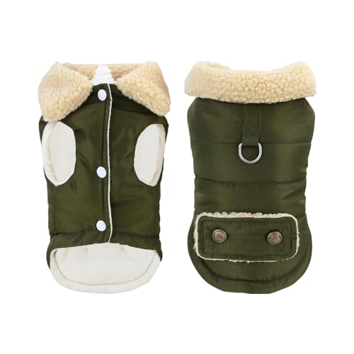 MOTTDAM Hunde-Wintermantel,weiche Fleece-gefütterte Hundejacke,Winter,winddicht,wasserdicht,warmes Fleecefutter,Hundekleidung,Winterwarme Welpenkleidung für kleine,mittelgroße große Hunde Größe von MOTTDAM