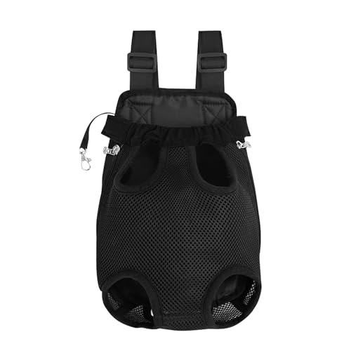 Tragetasche für Katzen, tragbare Brusttasche, verstellbare Haustier-Fronttrage, Handreisetasche, befreit Gliedmaßen, geeignet für Outdoor-Camping, Reisen (Schwarz, XL) von MOTTDAM