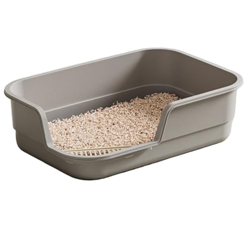 Katzentoilette, 48, 3 x 35, 6 x 12, 7 cm, antihaftbeschichtete Katzentoilette mit Schaufel, groß, tragbar, spritzwassergeschützt, niedriger Eingang, Kätzchentoilette für Zuhause, große Katzentoilett Katzentoilette, 48, 3 x 35, 6 x 12, 7 cm, antihaftbeschichtete Katzentoilette mit Schaufel, groß, tragbar, spritzwassergeschützt, niedriger Eingang, Kätzchentoilette für Zuhause, große Katzentoilett von MOUNTTU
