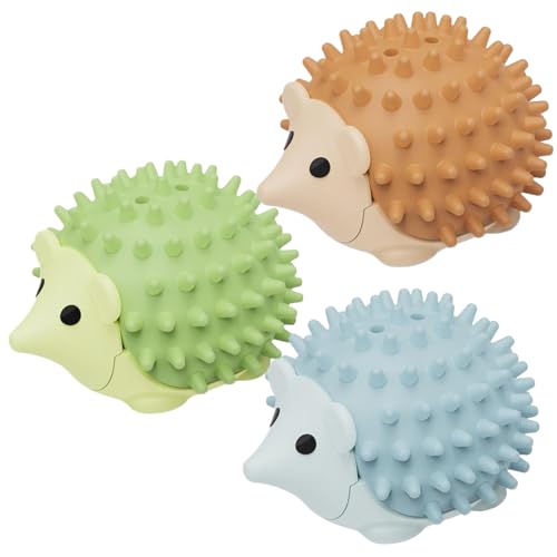 MOUNTTU Catnip -Kugeln 3pcs Osgrowning & Rotatable Igel geformtes ABS Catnip Wandball für Innenkatzen lecken mit Viskose Design Catnip Toy für Wand, Boden, Stuhlbeine von MOUNTTU