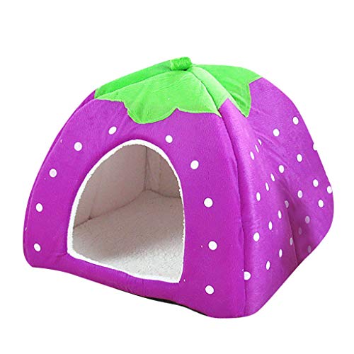 Hundehütte Haus Heimtierbedarf Hundehütte Strawberry Pet Wave Katzenhütte Point Pet Bed/Mat Hunde-Auto-Kostüm von MOVAWAKY