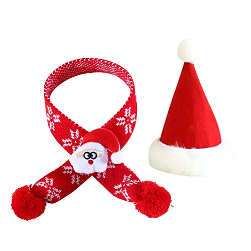 MOVAWAKY Hund Halloween Weihnachten lustige Katze Kleidung Hündchen Weste Haustier Kleider für kleine Hunde Katzen gehen Schneemann Haustier Kostüm Hundemantel Rot (Red-A, One Size) von MOVAWAKY