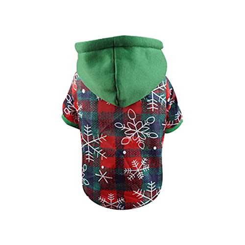 MOVAWAKY Weihnachten Hoodie Weihnachten Haustierkleidung Weihnachtsbaum Design Haustierkleidung Weihnachten Hunde Mantel (a-Green, M) von MOVAWAKY