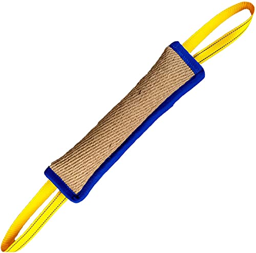 MOYZK Hunde-Schleppspielzeug Jute-Hundebissstange, Hundetraining, Leinwand, Bissstange, Diao, Molarenbiss, Hundebissstange, Bissziel, Hundetrainingszubehör-Blue+Yellow von MOYZK