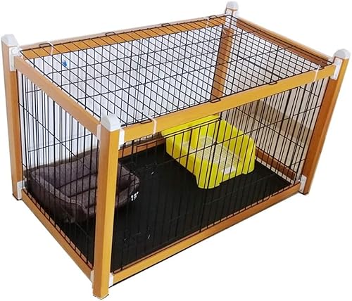 Großer Hundekäfig, Haustierzaun für den Innenbereich, Isolationszaun für Katzen und Hunde, geeignet für kleine und mittelgroße Hunde im Innen- und Außenbereich (S (95 x 73 x 75 cm)) von MPFYRCOJ