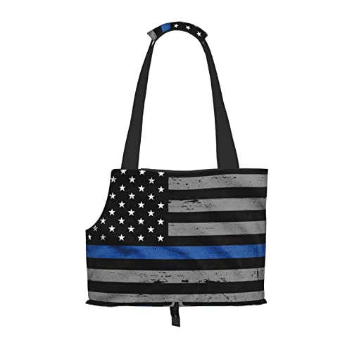 Mqgmz American Thin Blue Line Flag Print Pet Travel Carrying Bag and Pocket Safe Puppy Cat - Amazing Design von MQGMZ