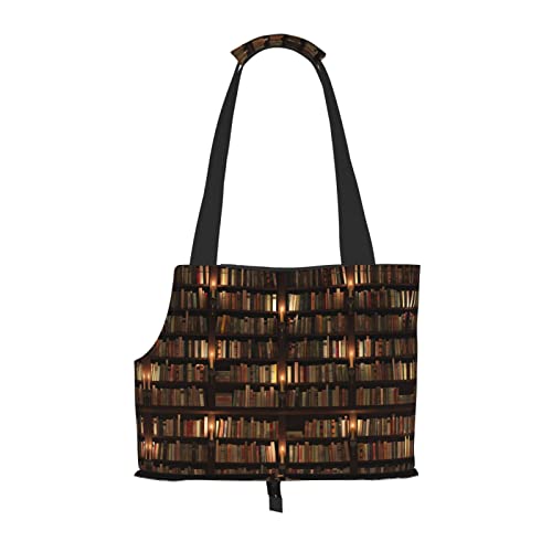 Mqgmz Bibliothek Bücherregal Buchdruck Haustier Reise Tragetasche und Tasche Safe Welpen Katze – Erstaunliches Design von MQGMZ