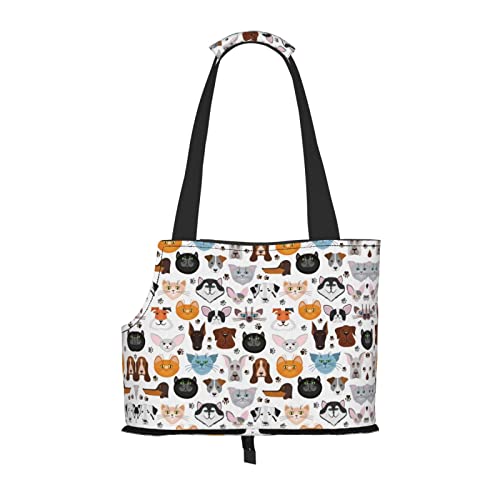 Mqgmz Cartoon Katze und Hund Druck Haustier Reise Tragetasche und Tasche Safe Welpen Katze - Erstaunliches Design von MQGMZ