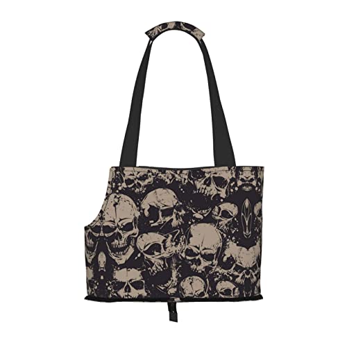 Mqgmz Cool Skull Grafikdruck Haustier Reisetasche und Tasche Safe Welpen Katze von MQGMZ