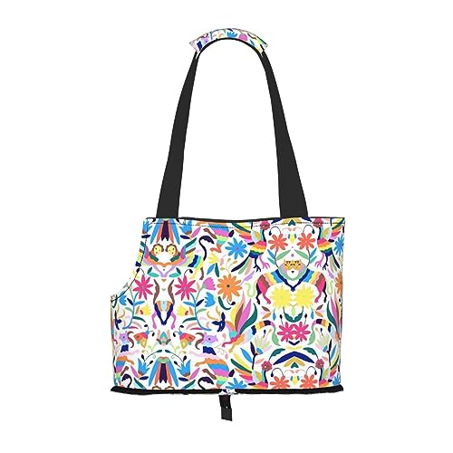 Mqgmz Mexikanische Otomi Tieraufdruck Haustier Reisetasche und Tasche Safe Welpen Katze von MQGMZ