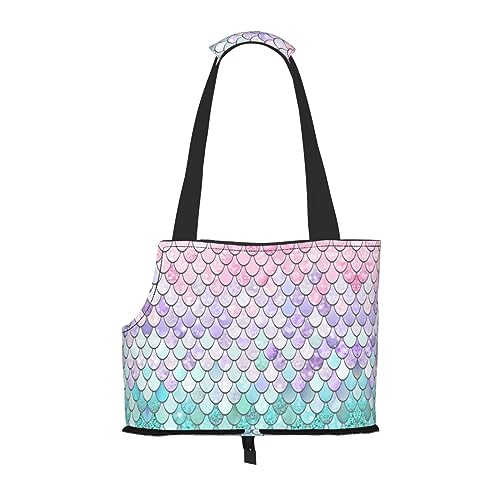 Mqgmz Tragetasche und Tasche für Haustiere, Meerjungfrauen-Design, Pink / Violett von MQGMZ