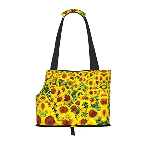 Mqgmz Transporttasche für Haustiere, Motiv: Sonnenblumen, für Katzen und Welpen von MQGMZ