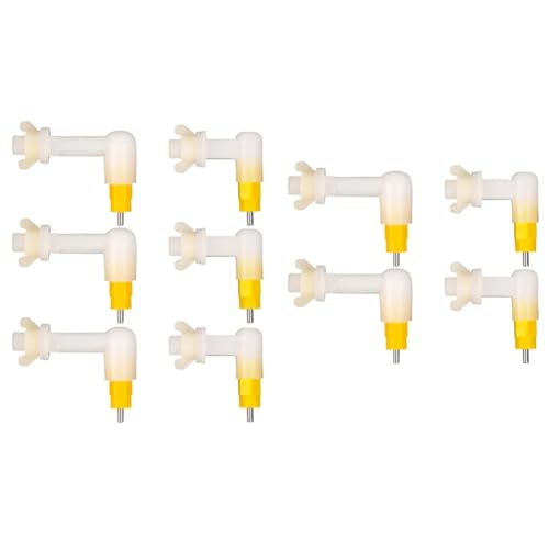 MQODLFP 10 Stück Wassernippeltränken für Kaninchen, Hühner und Küken, Automatischer Trinkbrunnen, Auslaufsicher, Federtyp, Einfache Installation von MQODLFP