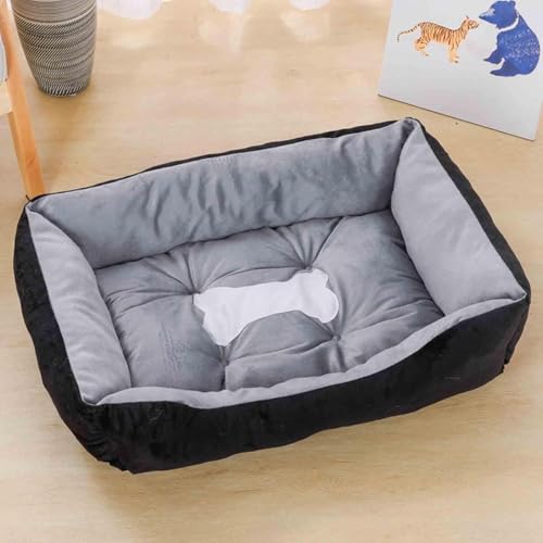 MQXDNFDC Plüsch-Haustier-Sofa, weich strukturiert, für alle Jahreszeiten, bequem, waschbar, Katzen-/Hundesofa, praktische Perlen-Baumwoll-Füllung, Haustierkissen (90 cm, Stil B) (Stil A, 45 cm) von MQXDNFDC