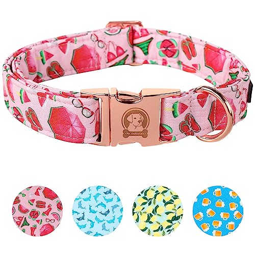 MR. CHUBBYFACE Frühling Sommer Hundehalsband Niedlich Rosa Strand Bikini Hundehalsband Mädchen Junge Hundehalsband für Kleine Mittelgroß Große Hunde von MR.CHUBBYFACE