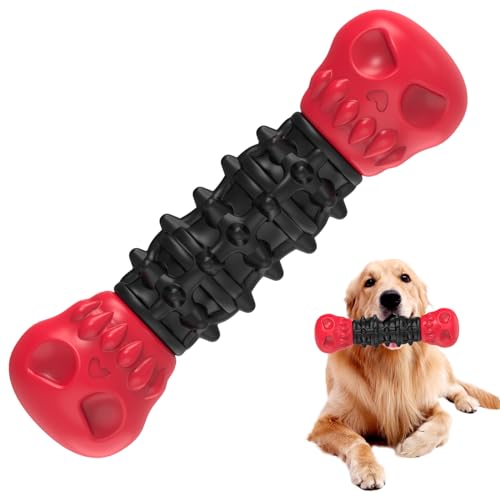MRSOHRET Hundespielzeug für aggressive Kauer, unzerstörbares Kauspielzeug, robustes und langlebiges Hundespielzeug für große und mittelgroße Hunde, milcharomatisiertes Nylon-Hundespielzeug, um sie zu von MRSOHRET