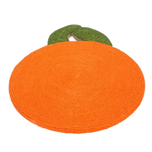 Gratoir Teppich für Runde Chat Anti -Striping Orange Design mit Saugnäpfeln für Jute -Innenmöbel von MRSTORY