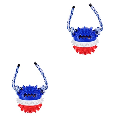 Plaything Puppy Treat Toys Dispenser Ball Puzzle Bowl Cleaning Cat Bite Balls Slow Toy Kitten Funny Zahnungsgeschenke Feeder for Kauen Iq Resistant Interaktiv ( Color : Red and bluex2pcs , Size : 11x1 von MRXFN