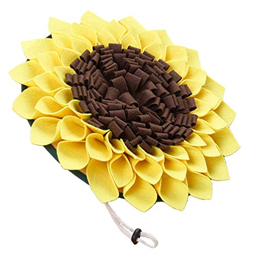 Sunflower Snuffle Mat for Dogs Pet Feeding Mat Dog Puzzle Toys for Encourgaing Natural Forage Skills for Cats Dogs von MRXFN