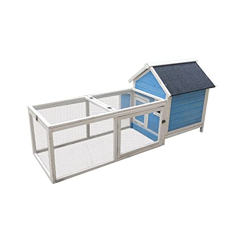 Vogelkäfig Kleintierkäfig Haustier Villa mit Tablett und Super Space Laufkäfig, Kaninchenkäfig, Kaninchen, Hühnerzuchtkäfig, Kaninchenvilla Frettchenkäfig ( Color : Blue ) von MRXFN