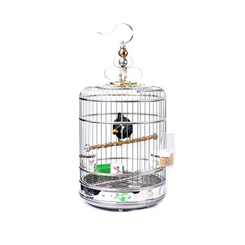 Vogelkäfig Vogelkäfig Edelstahl-Vogelkäfig Farbanstrich-Version des Bodens der Erhöhungs-Vogelvilla Bold Steel Ring Steady and Strong Can Bath Bird Cage Home for Sittiche ( Color : OneColor , Size : X von MRXFN