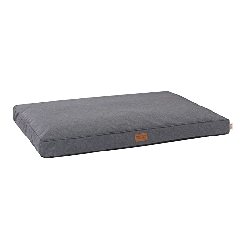 MSS e.K. Hundebett Home Mattress 100 x 75 cm L in Anthrazit Hundekorb mit abnehmbaren Velours-Bezug und weicher Polsterung waschbares Hundekissen 100 x 75 x 10 cm Hundematte Hundesofa Welpenbett von MSS e.K.