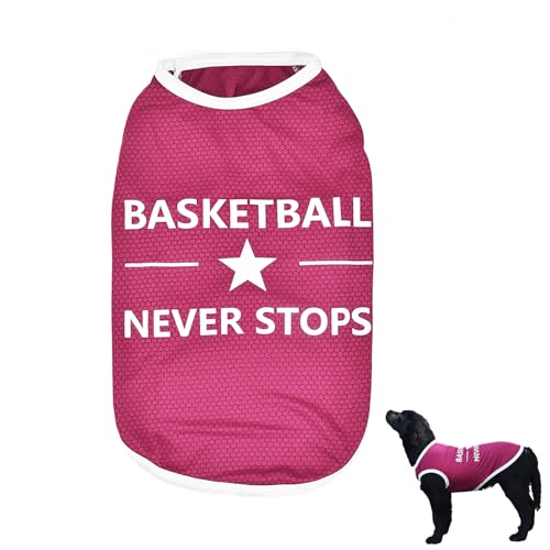 MTNSPTCR Basketball-Tanktop für mittelgroße und große Hunde, atmungsaktiv, Übergröße, Sportbekleidung, Basketballtrikot, Sommer, schnell trocknend, ärmellos, Trainingsanzug für Hundebekleidung von MTNSPTCR