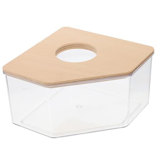 MUELODSIC Hamster Sandbad Box Transparent aus Acryl mit Holzdeckel Multifunktionales Sandbad und Toilette für Hamster Zwerghamster Meerschweinchen und Kleine Haustiere Leicht zu Reinigen MUELODSIC Hamster Sandbad Box Transparent aus Acryl mit Holzdeckel Multifunktionales Sandbad und Toilette für Hamster Zwerghamster Meerschweinchen und Kleine Haustiere Leicht zu Reinigen von MUELODSIC