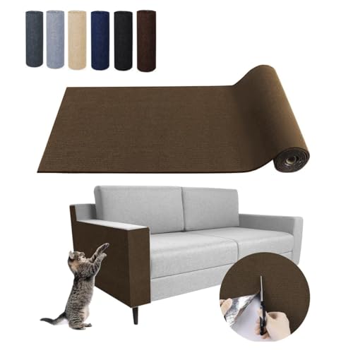 Cat Scratching mat self Adhesive, DIY Trimmable Cat Scratching Carpet, Cat Scratching Protector Board for Couch Furniture Wall Corner Cat Tree Post Carpet Shelf Shelves von MUGUOY