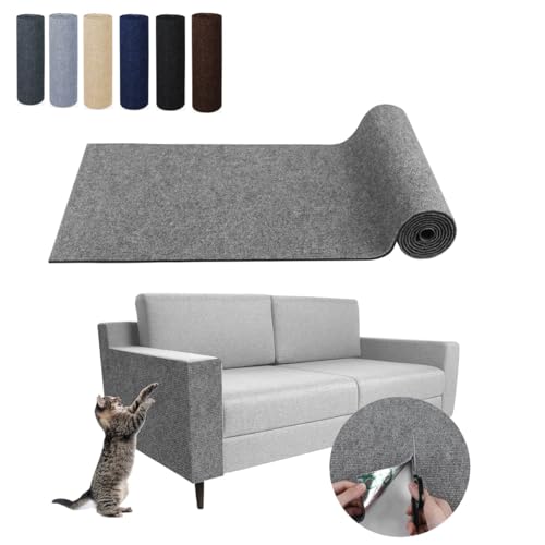 Cat Scratching mat self Adhesive, DIY Trimmable Cat Scratching Carpet, Cat Scratching Protector Board for Couch Furniture Wall Corner Cat Tree Post Carpet Shelf Shelves von MUGUOY