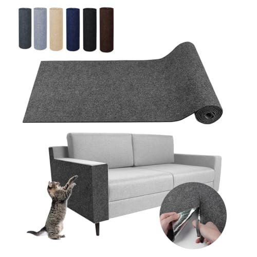 Cat Scratching mat self Adhesive, DIY Trimmable Cat Scratching Carpet, Cat Scratching Protector Board for Couch Furniture Wall Corner Cat Tree Post Carpet Shelf Shelves von MUGUOY