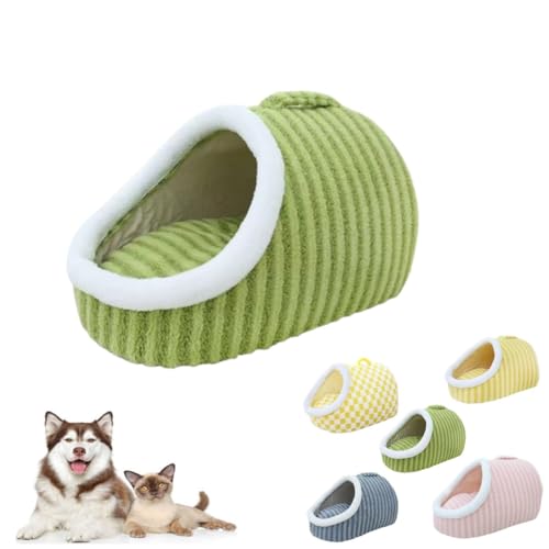 Cozy Hideaway Pet Bed for Dog Cats, Anti Anxiety Calming Plush Pet Beds with Cover Cave, Thick Plush Warm Slipper Pet Bed for Small Medium Pets Non-Slip Washable von MUGUOY