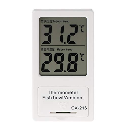 MULAIDI Aquarium Thermometer Digitale Thermometer Großer LCD Bildschirm Haften Außerhalb des Tanks -50–70 ℃ Wassertemperaturbereich Aquarium Thermometer Und Heizung von MULAIDI