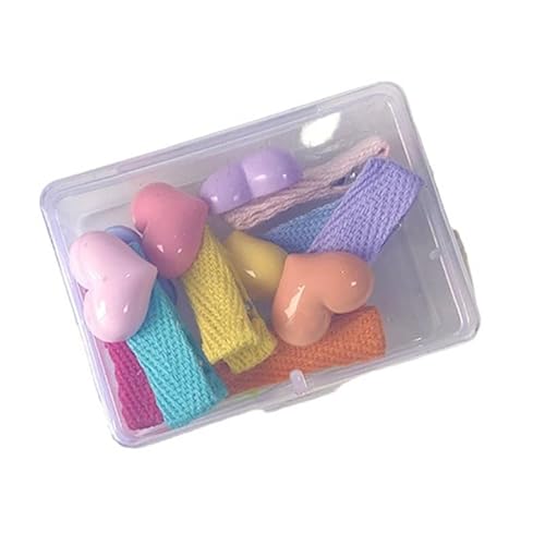 MULAIDI LoveHearts Haustier-Haarspangen, niedliche Seitenklammern, Bonbonfarben, Haarspange für Katzen, Hunde, koreanischer Kopfschmuck, Bonbonfarben, 10 Stück von MULAIDI