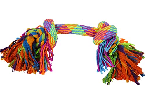 Multipet Nuts for Knots Quattro Knot Hundespielzeug aus Seil, 47 cm, verschiedene Farben, 1 Packung von Multi Pet