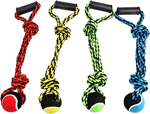 Von Multipet International 29524 50,8 cm Muttern für knotstm Seil mit 2 W/Tennis Ball & Griff Farben sortiert von Multi Pet