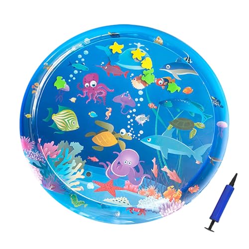 Sensorische Wasser Spielmatte Wasserspielmatte Katze Sommer Wassersensorische Spielmatte Katzen-Wasser-Spielmatte Verdickte Wassermatte Für Katzen Hund Kinder, Interaktives Katzenspielzeug Wassermatte von MUMEOMU