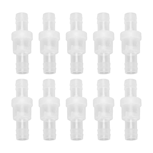 MUNEFE 10 Pcs 1 Way One Way Check Valve, Spring Check Valve, Hose Check Valve for Ensuring Fluid Control In A Variety of Applications (12mm Translucent) von MUNEFE