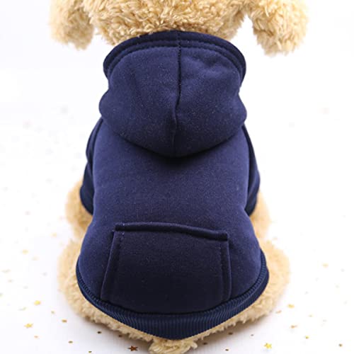 Einfarbig Haustier Hund Fleece Pullover für Chihuahua Französische Bulldogge Warme Katze Kleidung Hoodie Kätzchen Welpen Winter Sweatshirt Kostüm von MUPUKKR