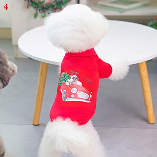 Weihnachtsdruck Hundekleidung Winter Warme Haustierkleidung Jacke Mantel Welpen Kleidung Hoodies Für Kleine Mittelgroße Hunde Chihuahua Yorkies von MUPUKKR