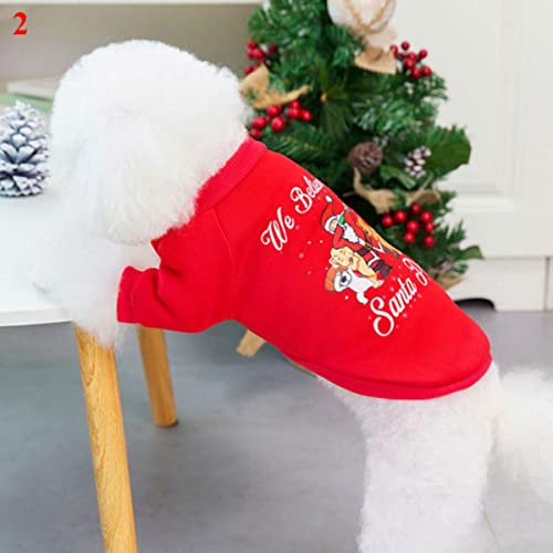 Weihnachtsdruck Hundekleidung Winter Warme Haustierkleidung Jacke Mantel Welpen Kleidung Hoodies Für Kleine Mittelgroße Hunde Chihuahua Yorkies von MUPUKKR