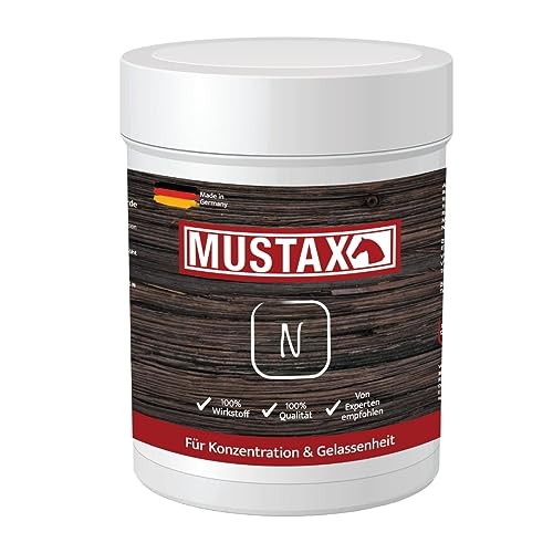 MUSTAX Nervenstabil - für mehr Konzentration und Gelassenheit, stabilisiert das Nervensystem und erhöht damit Lernfähigkeit deines Pferdes mit Tierernährungsexperten entwickelt (1 kg) von MUSTAX