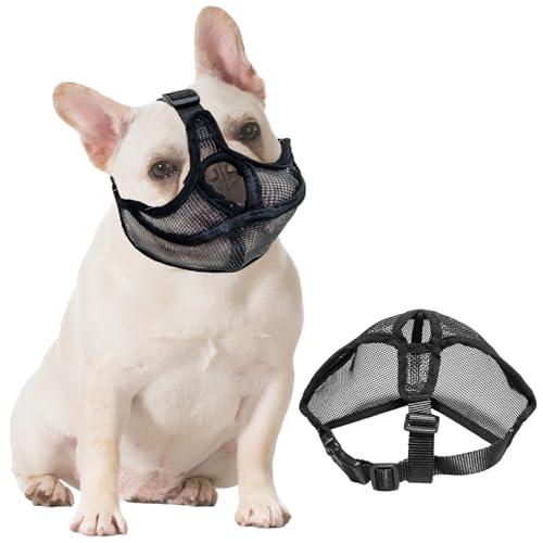 Französische Bulldogge Maulkorb Maulkorb für Hunde mit Abgeflachter Maske für Hunde mit Kurzer Schnauze Hundemaulkorb mit Kurzer Schnauze maulkorb kleine Hunde Anti Beißen Kauen Bellen von MUU