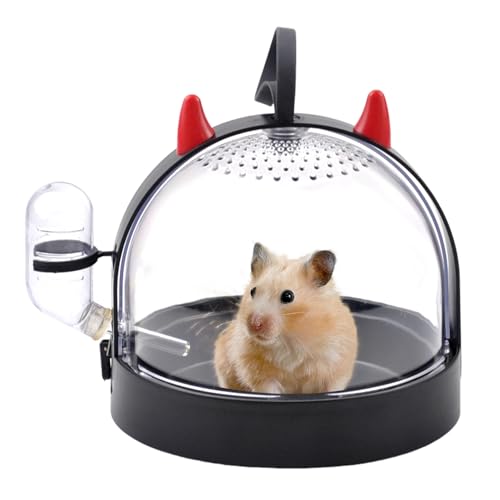 MUYG Tragbare Hamsterkäfig-Reisetasche, hohe Durchlässigkeit, Hamster-Reisetasche mit Wasserflasche, kleines Haustier, Hamster, Reisetasche, Käfig für Hamster, Rennmäuse, Mäuse, Hamster, von MUYG