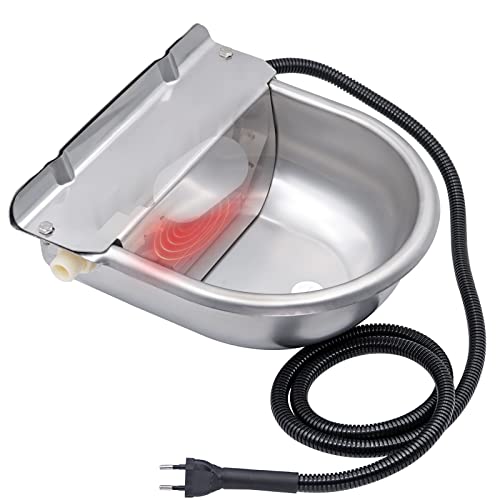 MUYIRTED Beheizte Tränke mit Heizkabel 220V/80W Heizbares Frostschutz Tränkebecken Automatisches Thermostat, Edelstahl Beheizte Schwimmertränke Frostschutz Pferd Rinder Ziegen Hunde Tränker MUYIRTED Beheizte Tränke mit Heizkabel 220V/80W Heizbares Frostschutz Tränkebecken Automatisches Thermostat, Edelstahl Beheizte Schwimmertränke Frostschutz Pferd Rinder Ziegen Hunde Tränker von MUYIRTED
