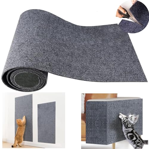 MUYYIKA Kratzmatte für Katzen, Selbstkleben Kratzpads Katze Sofa,Katzen Wand, Selbstklebend KratzschutzKratzteppich Ecke DIY Climbing Cat Scratcher Mat Trimmbarer Teppich Matte Pad von MUYYIKA